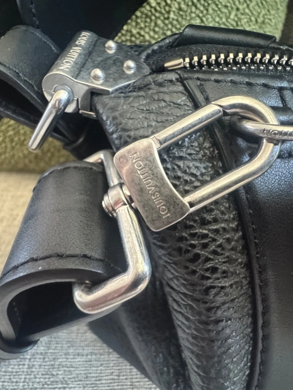 Pixel Lambskin LV Biker PM Black